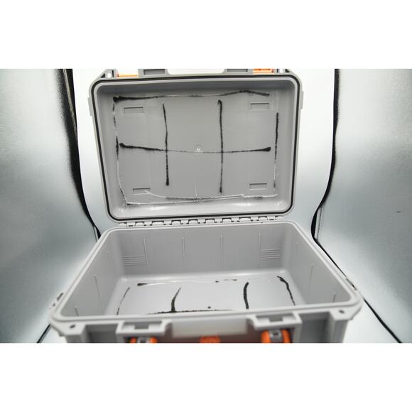 Yeteeth Hard Case Gray & Orange 15X 11X 7 - Picture 7 of 7